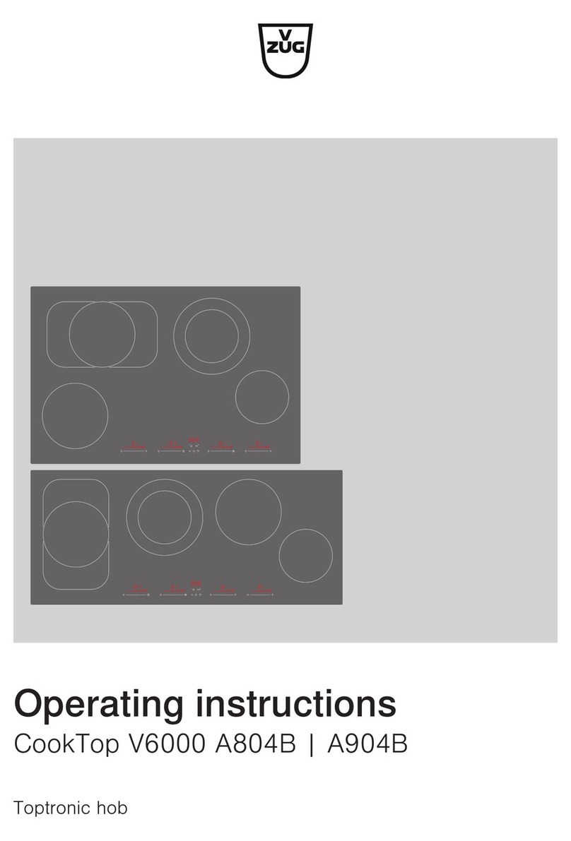 V-ZUG V6000 A804B operating instructions