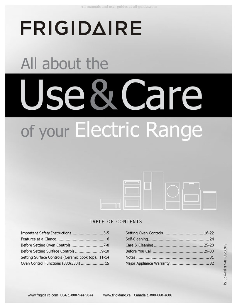 Frigidaire CGEF3030PF Owner's manual