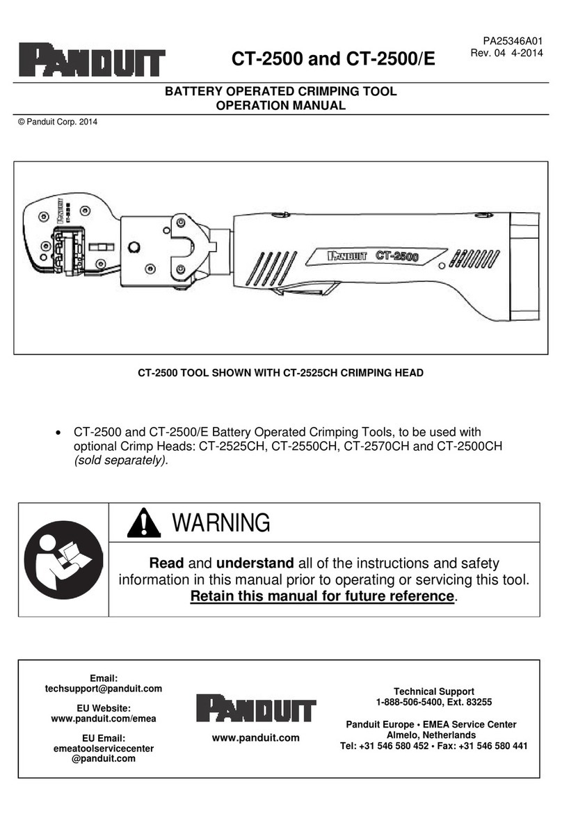 Panduit CT-2500 User manual Panduit CT-2500 User manual