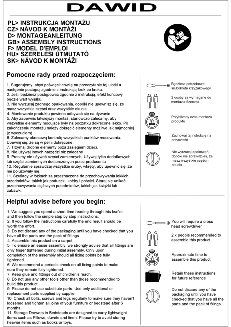 Arthauss Furniture DAWID User manual