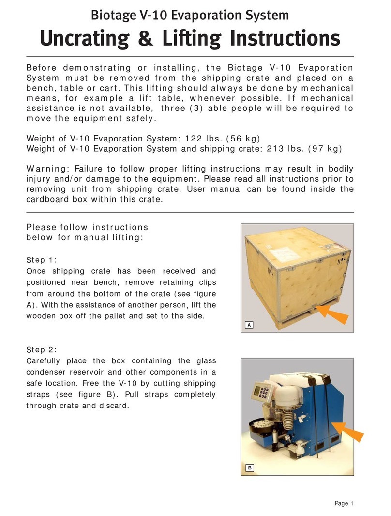 Biotage V-10 Touch Lifting Instructions