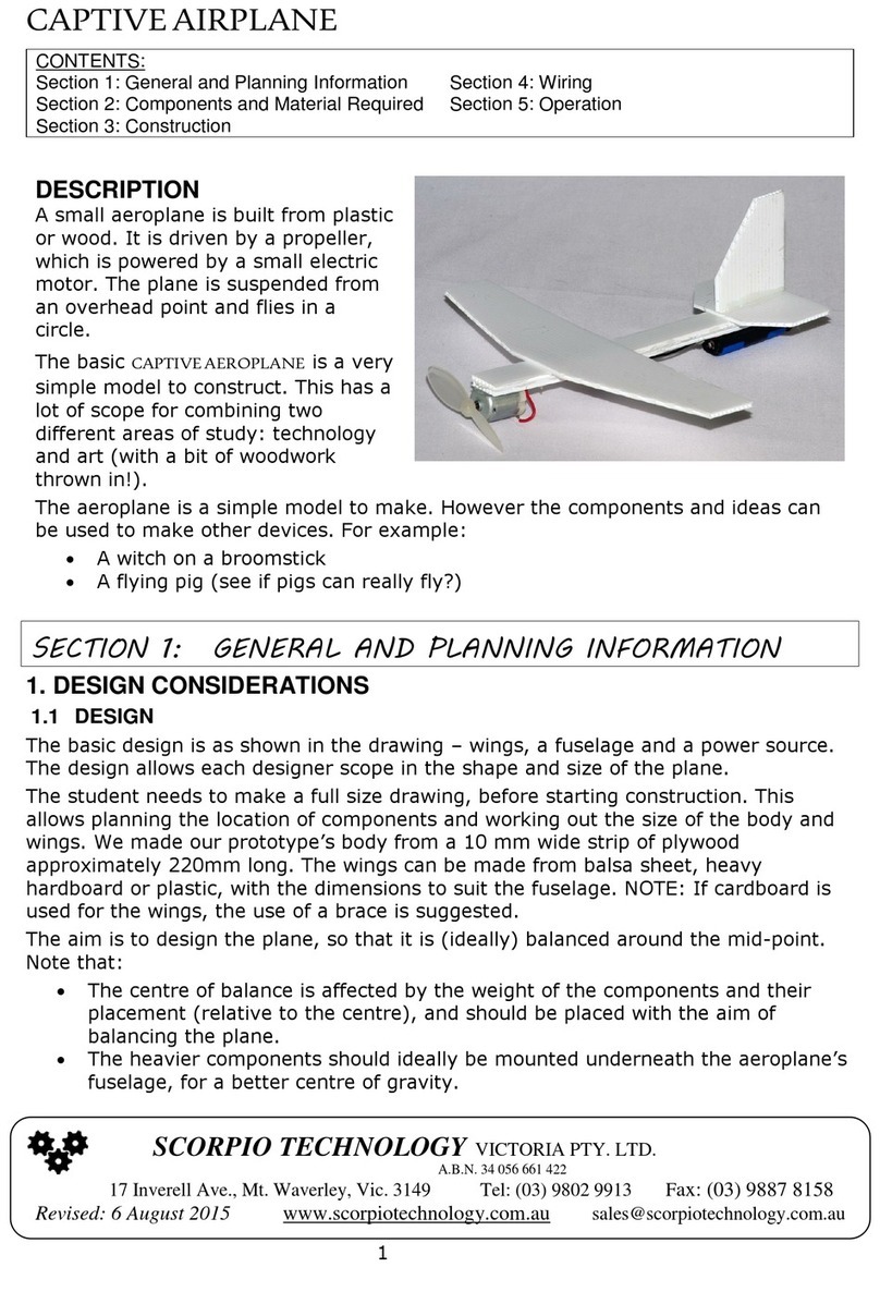 SCORPIO TECHNOLOGY CAPTIVE AIRPLANE manual