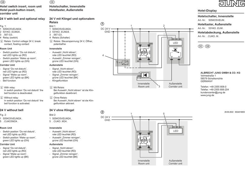 Jung 505KO5VEUM Series quick start guide