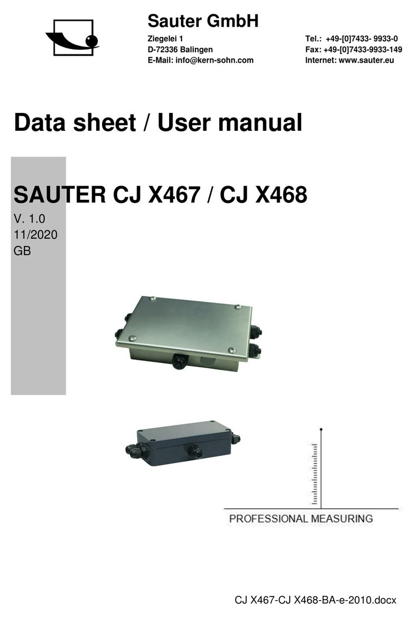 sauter CJ X467 User manual