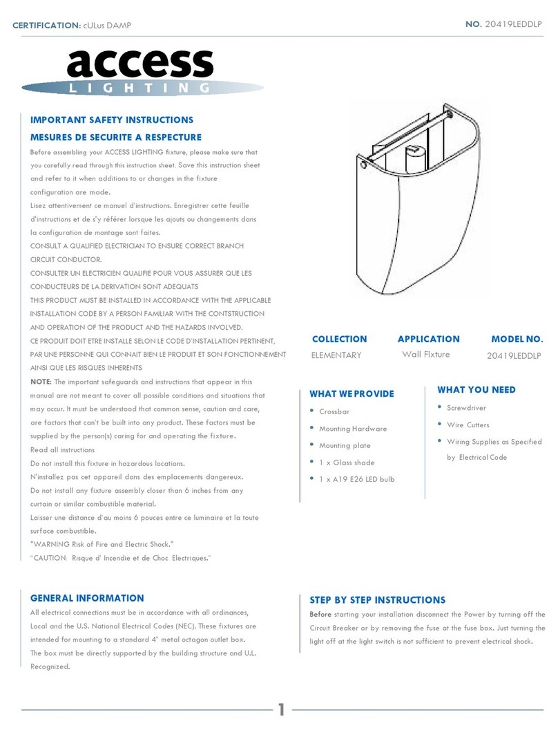 Access Lighting 20419LEDDLP User manual