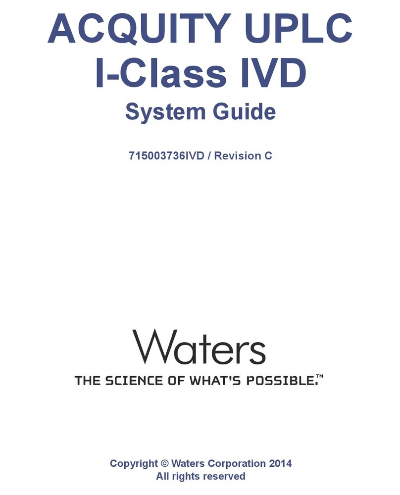 Waters ACQUITY UPLC I-Class IVD Parts list manual Waters ACQUITY UPLC I-Class IVD Parts list manual