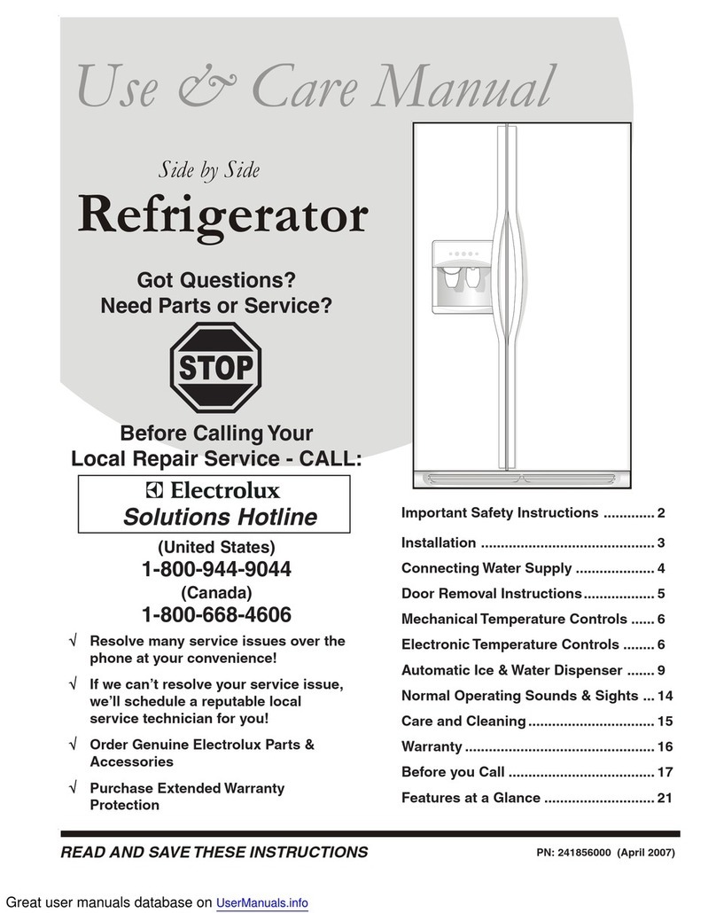 Frigidaire FRS6R3JW4 Use & care manual