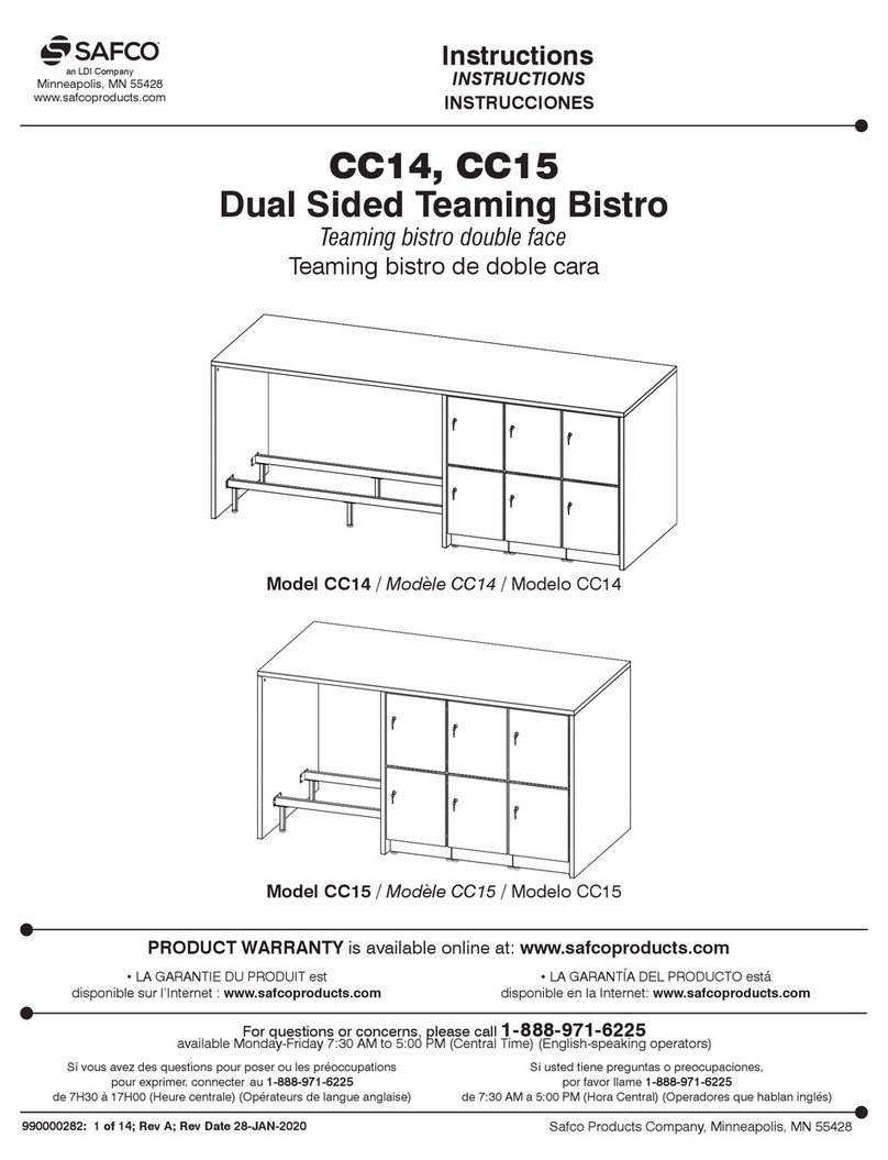 Safco Dual Sided Teaming Bistro CC14 instructions Safco Dual Sided Teaming Bistro CC14 instructions