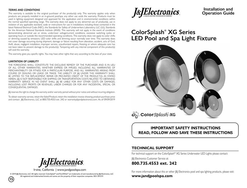 J&J Electronics ColorSplash XG LPL-F2C Series Installation and operation guide