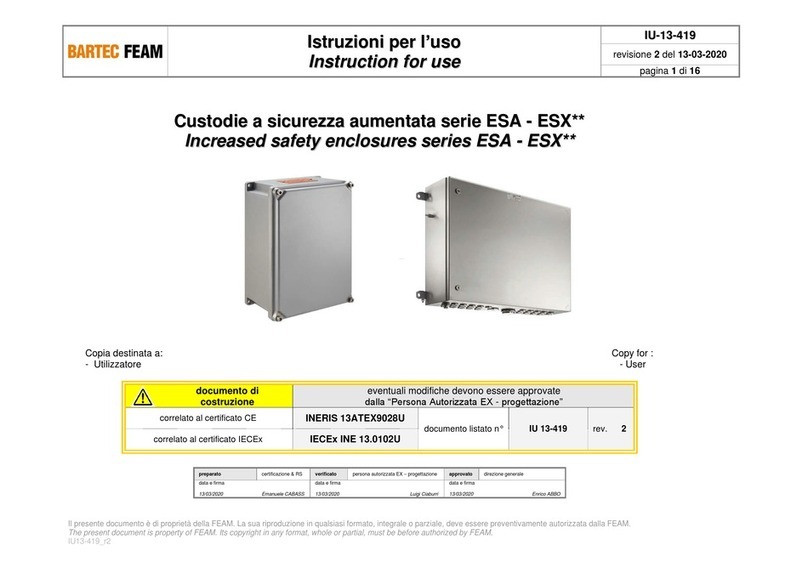 Bartec FEAM ESA Series Instructions for use