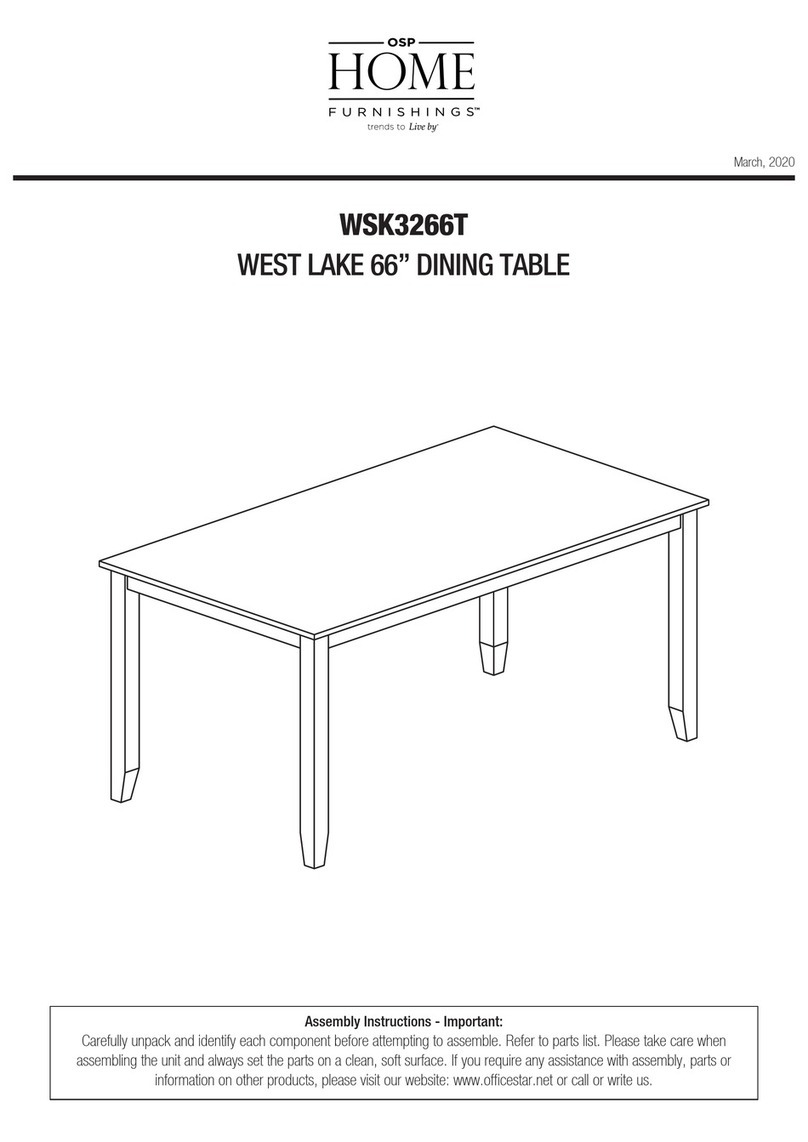 OSP Home Furnishings WEST LAKE WSK3266T Assembly instructions