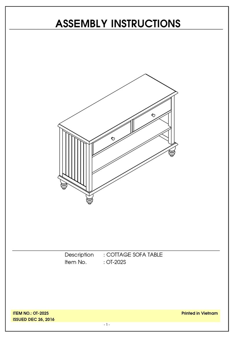 Unfinished Furniture of Wilmington OT-202S Assembly instructions