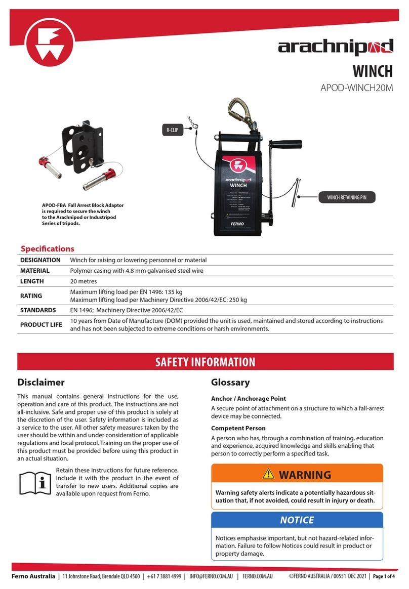 Ferno Arachnipod APOD-WINCH20M User manual