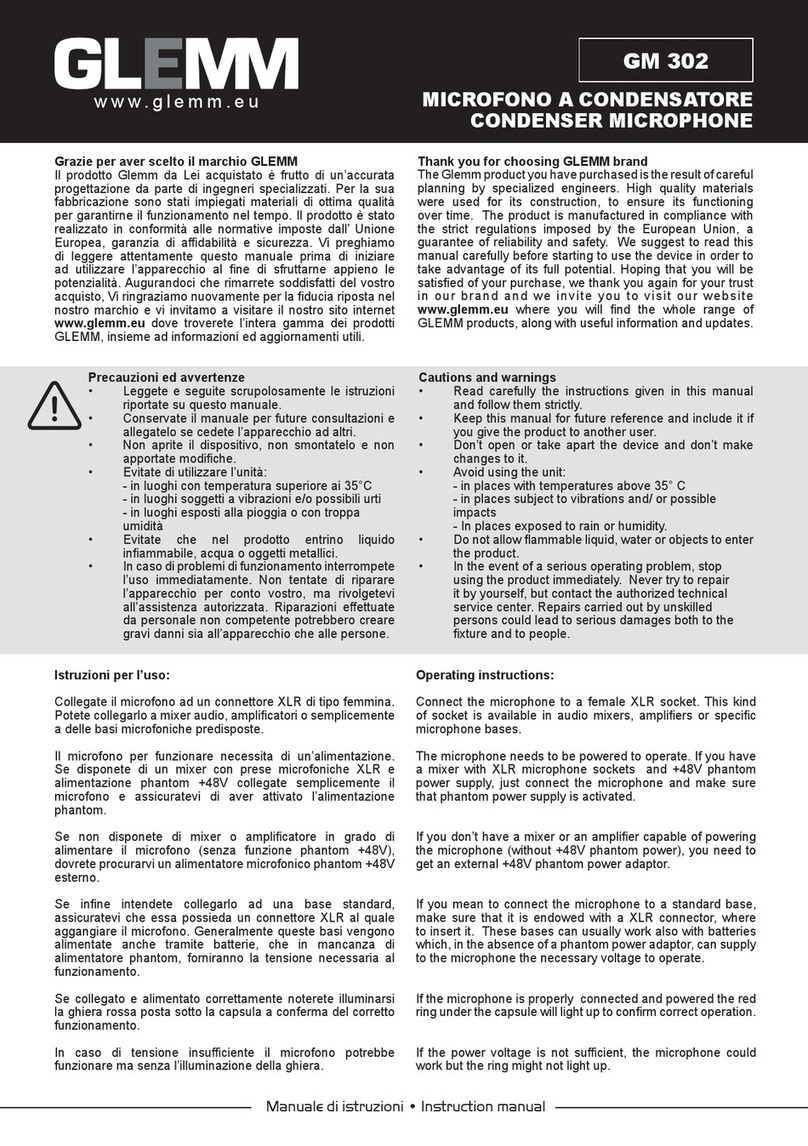 GLEMM GM 302 User manual