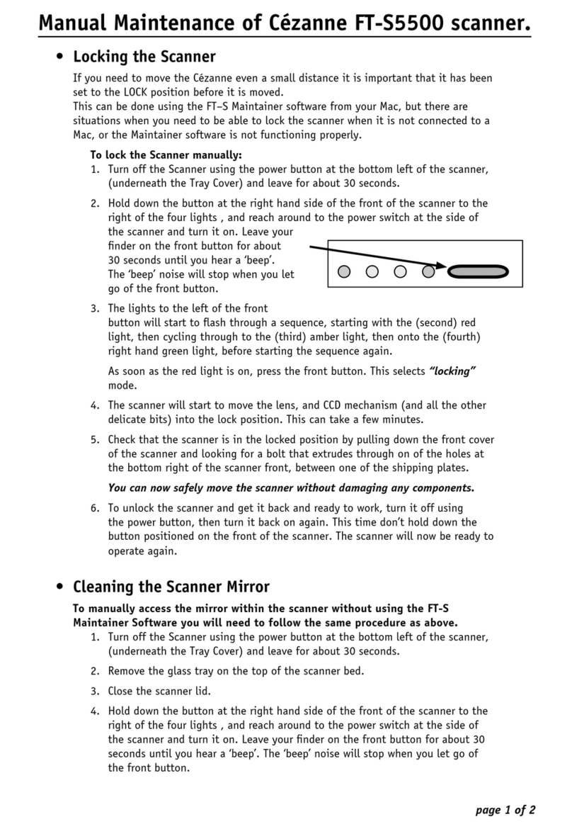 Screen Cezanne Elite FT-S5500 Maintenance manual