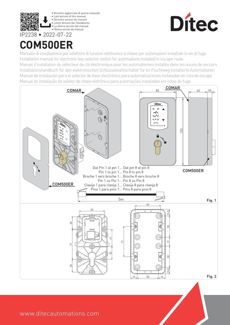 DITEC COM500ER User manual