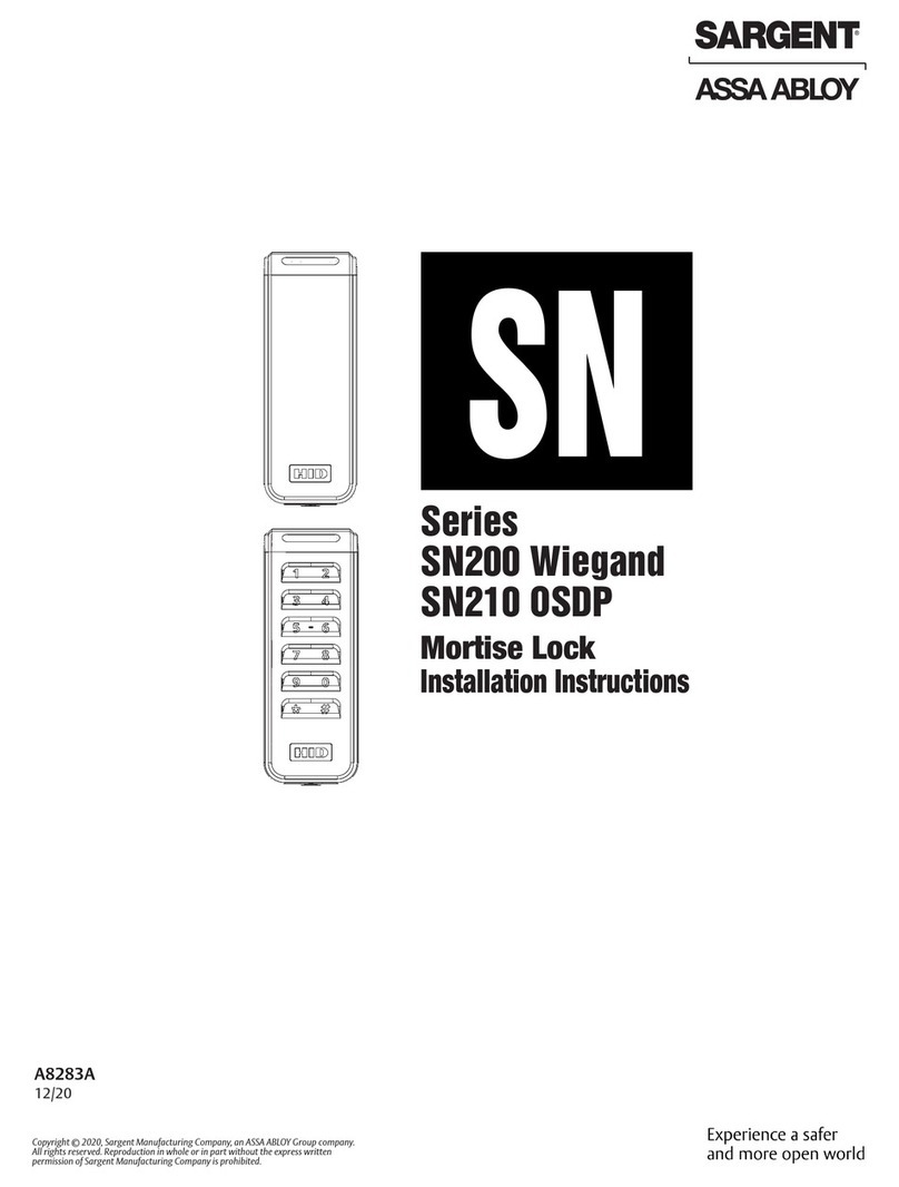 Assa Abloy Sargent SN Series User manual