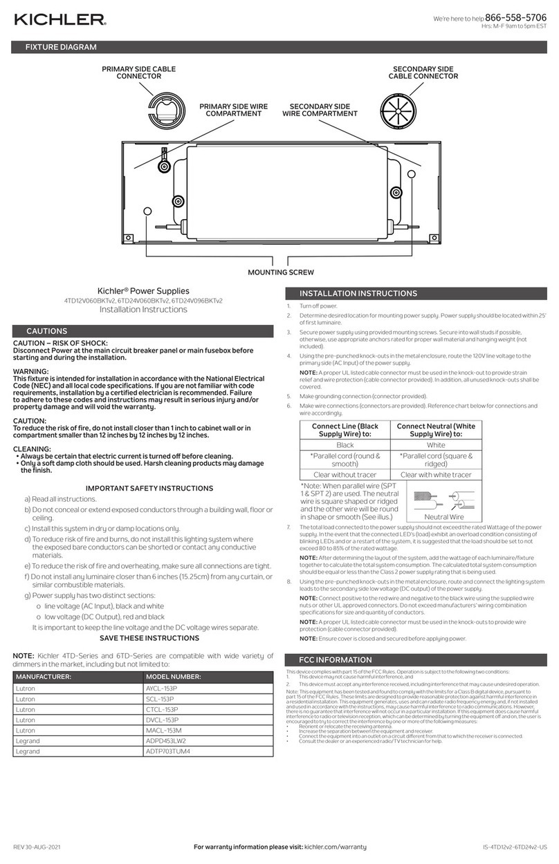 Kichler Lighting 4TD12V060BKTv2 installation instructions