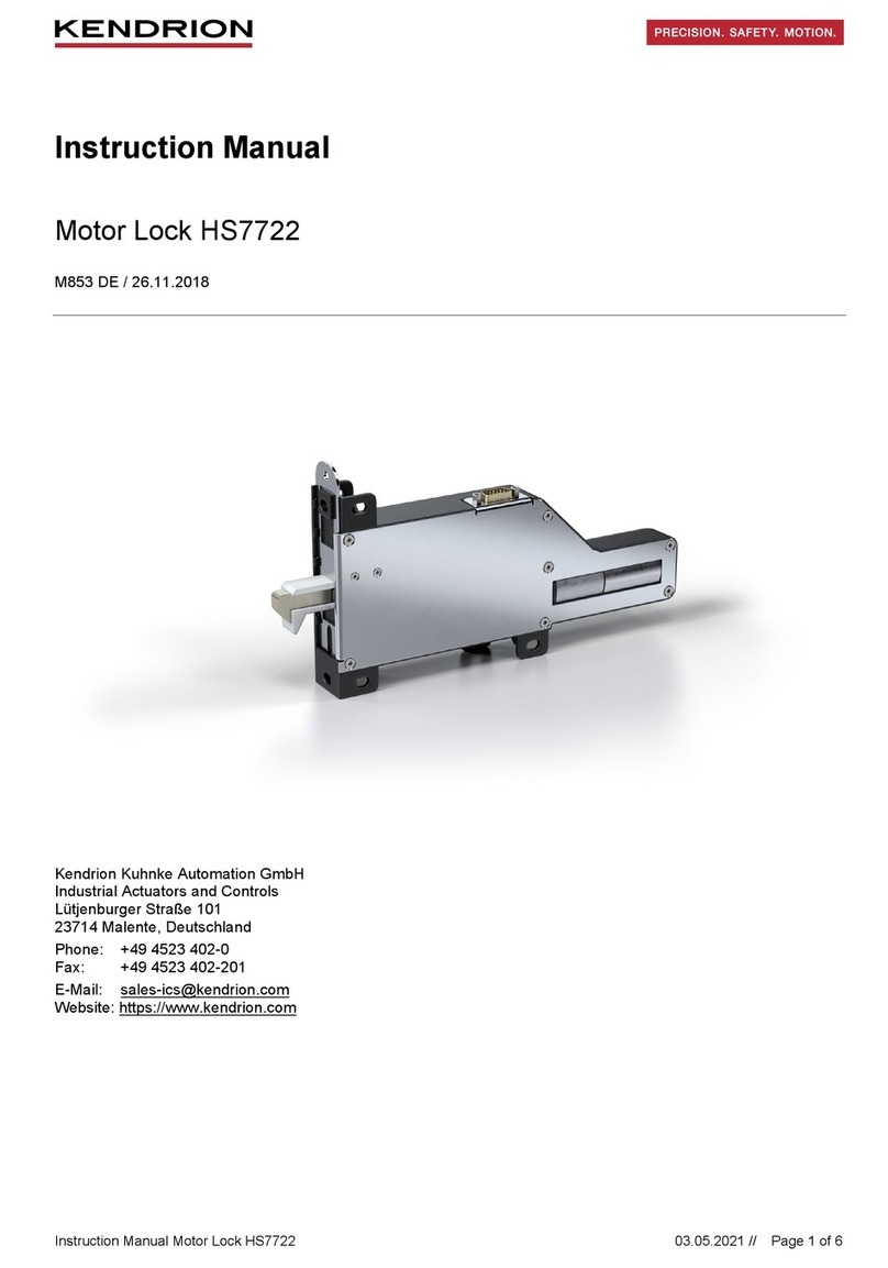 Kendrion HS7722 instruction manual
