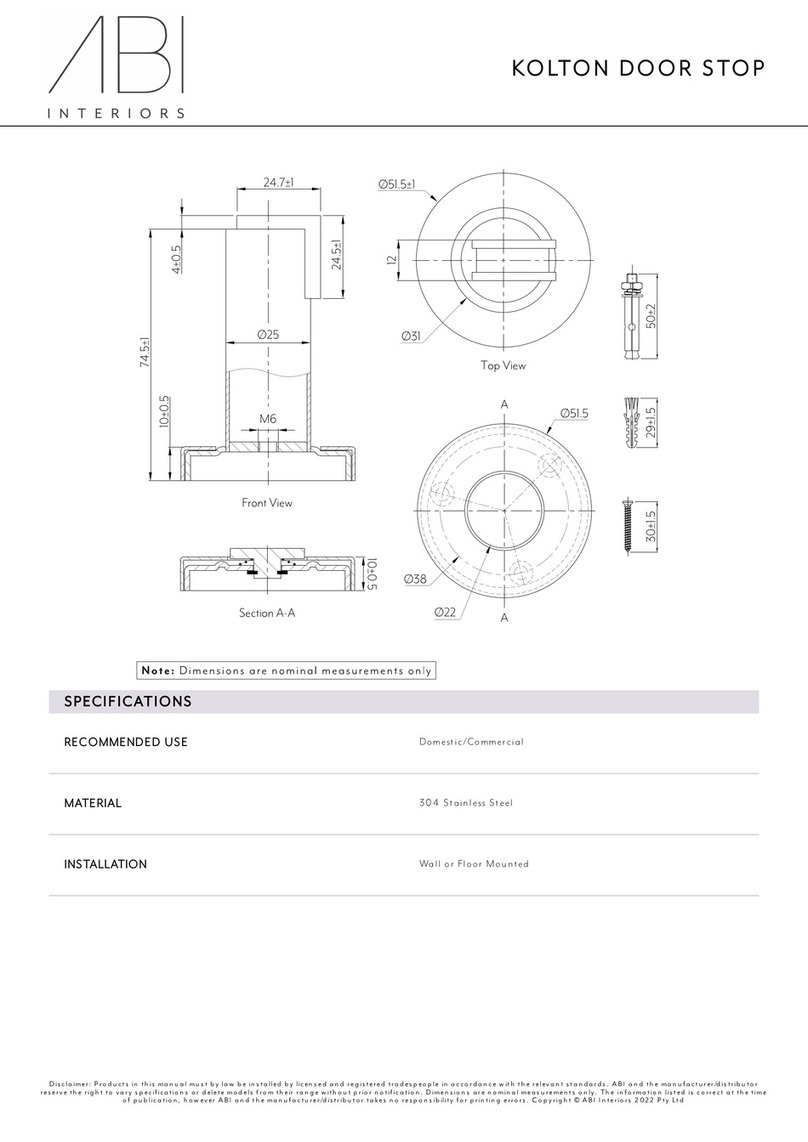 abi KOLTON DOOR STOP installation guide