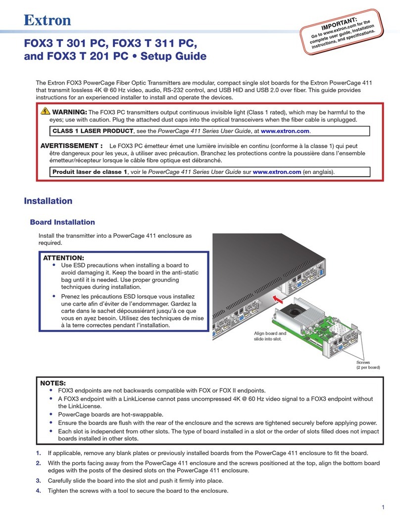 Extron electronics FOX3 T 301 User manual
