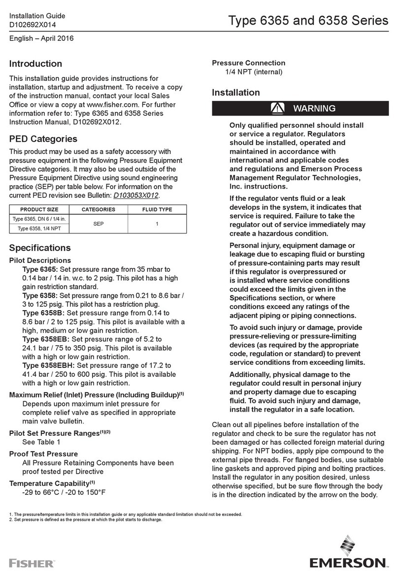 Emerson fisher 6365 Series User manual