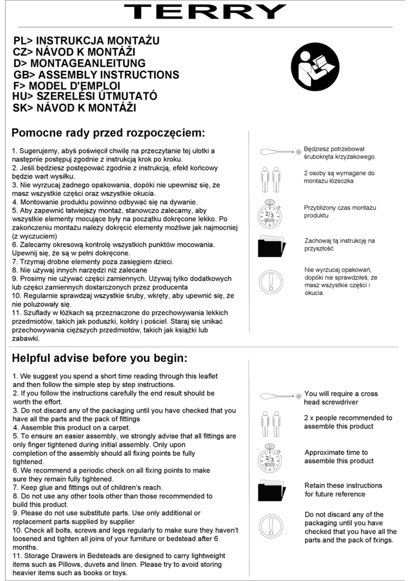 Arthauss Furniture TERRY Assembly instructions