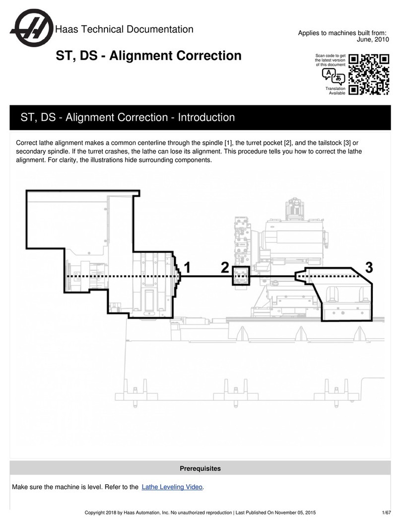 Haas Automation ST User manual