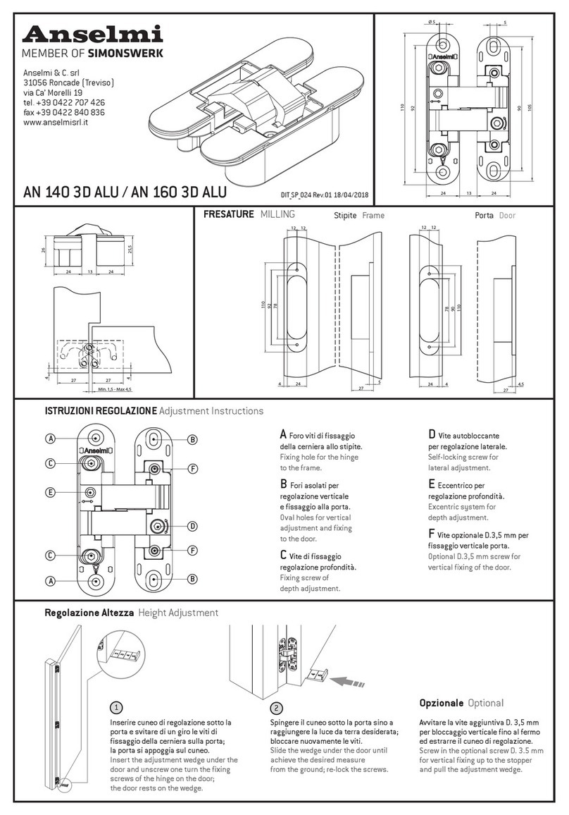 SIMONSWERK Anselmi AN 140 3D ALU User manual