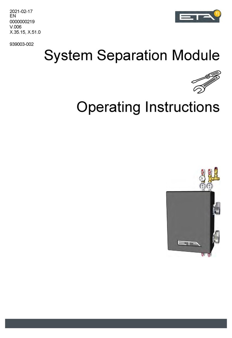eta System Separation Module operating instructions eta System Separation Module operating instructions