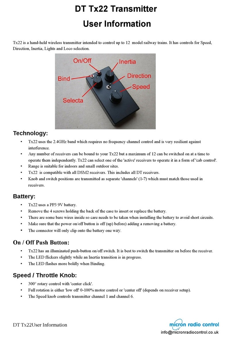 Micron Radio Control DT Tx22 User information Micron Radio Control DT Tx22 User information
