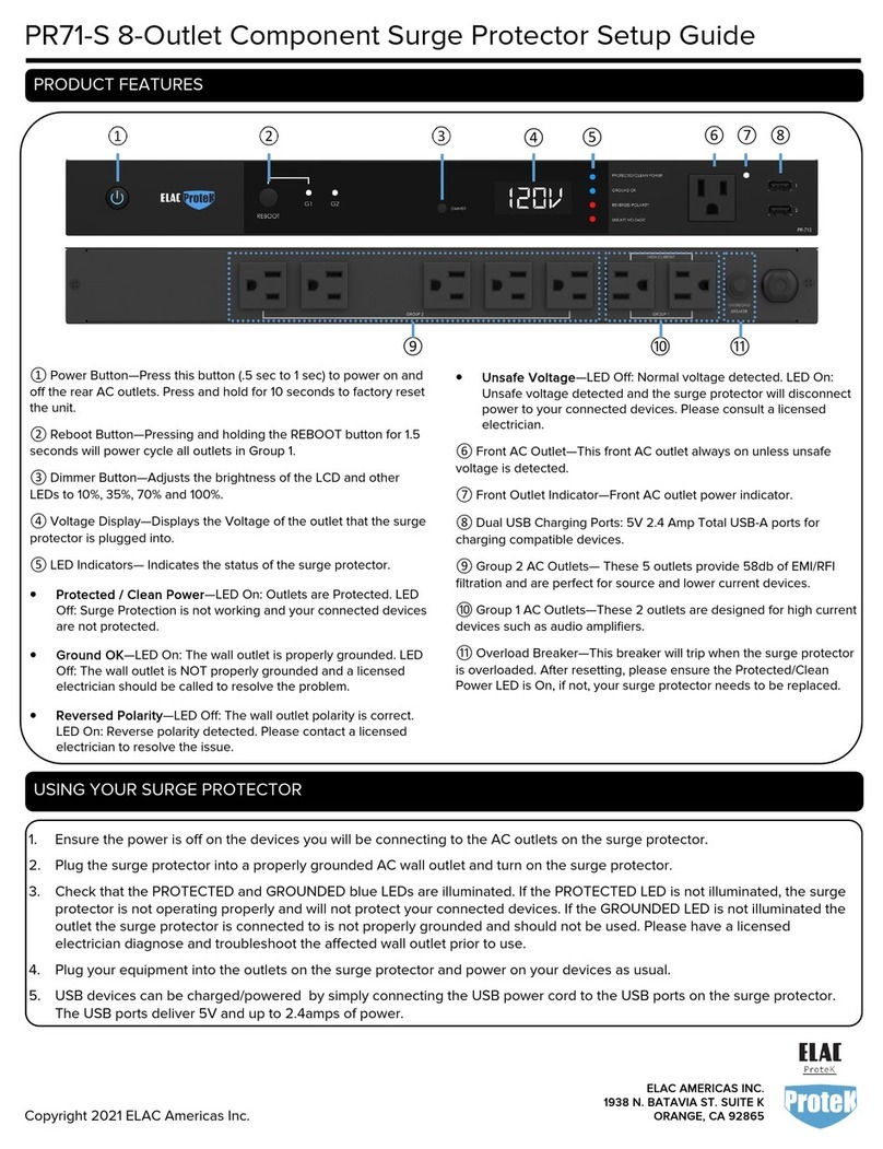 PRO-TEK ELAC PR71-S Setup guide