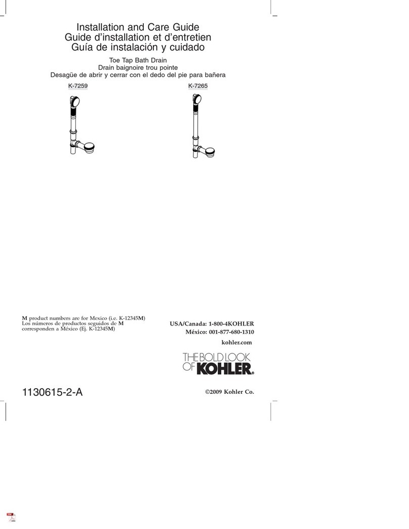 Kohler K-7259 Assembly instructions