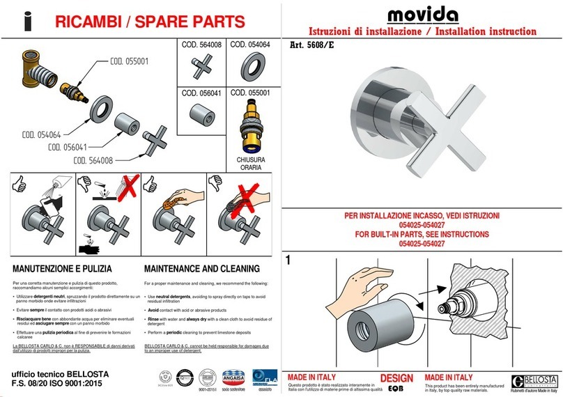 BELLOSTA movida 5608/E User manual BELLOSTA movida 5608/E User manual