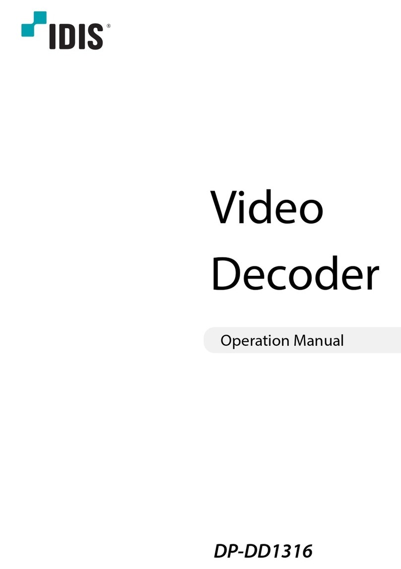Idis DP-DD1316 User manual