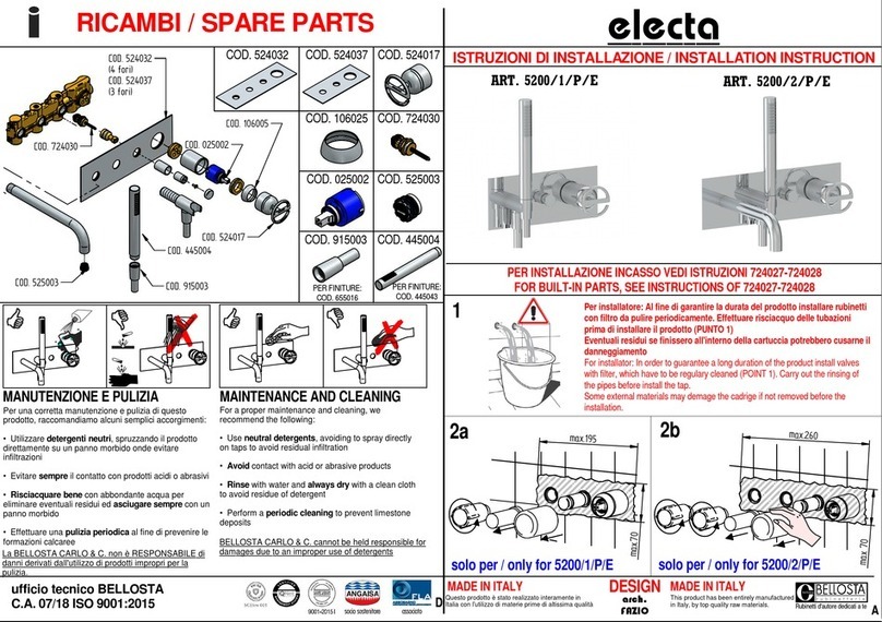 BELLOSTA Electa 5200/1/P/E installation instructions