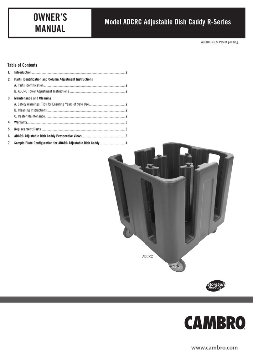 Cambro R Series User manual