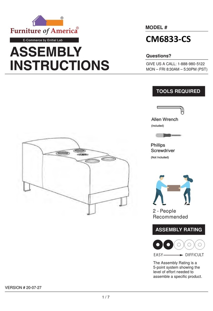 Furniture of America CM6833-CS Assembly instructions