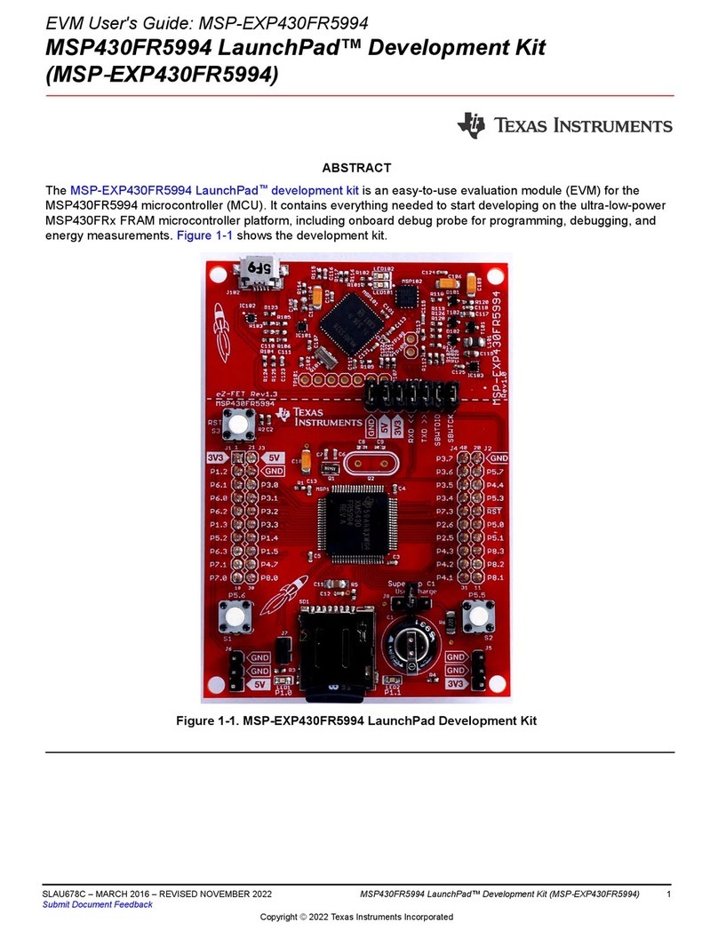 Texas Instruments LaunchPad MSP-EXP430FR5994 User manual