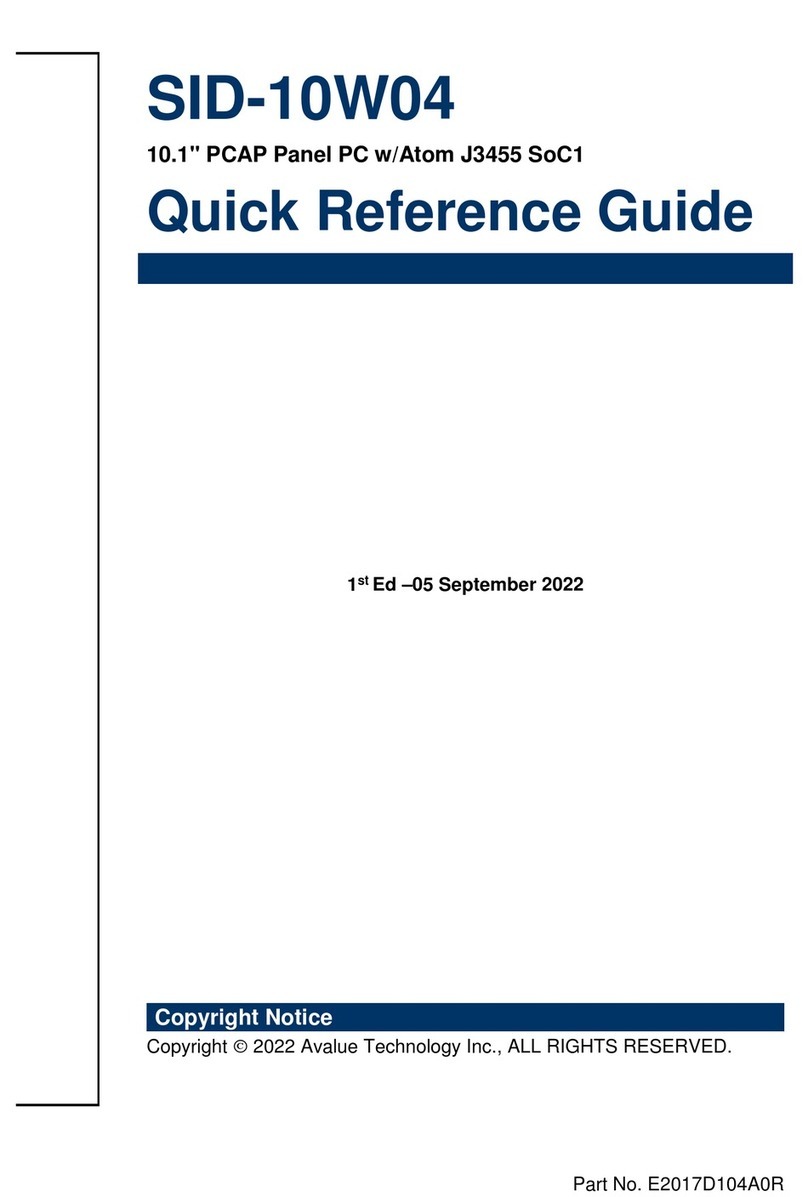 Avalue Technology SID-10W04 User manual