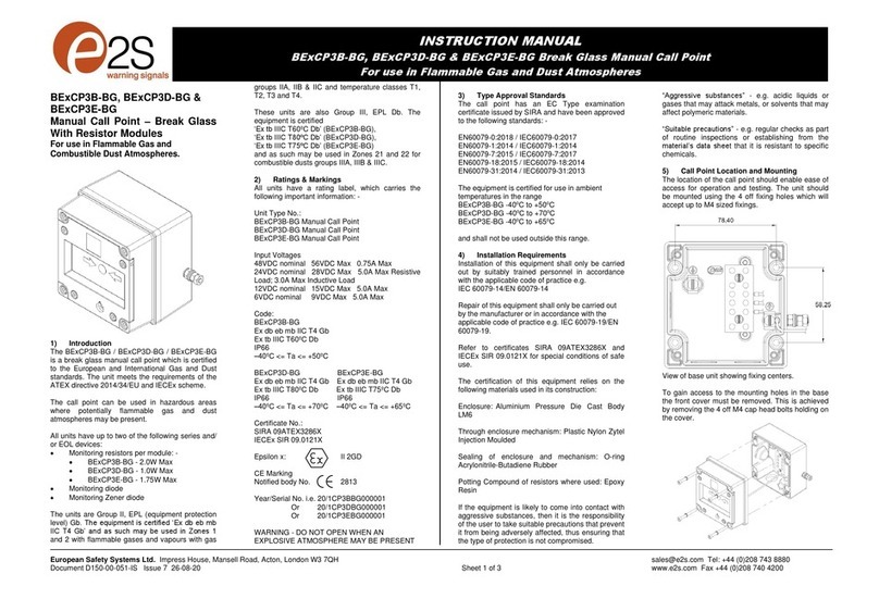 E2S BExCP3B-BG User manual