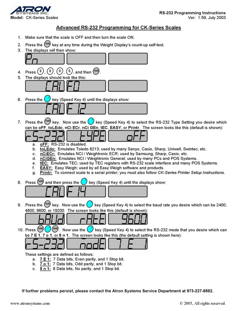 Atron Systems CK Series Programming instructions