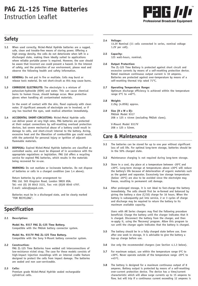 PAG ZL-125 Instruction leaflet