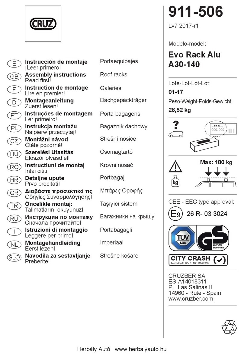 Cruz Evo Rack Alu A30-140 Assembly instructions
