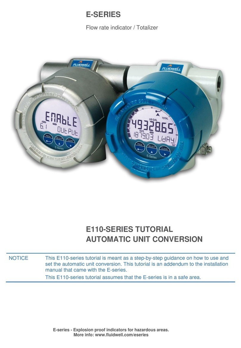 Fluidwell E Series Operation instructions