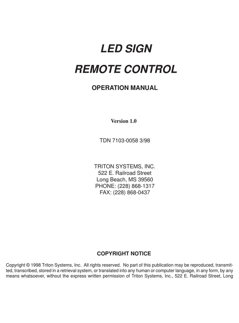 Triton LED SIGN User manual