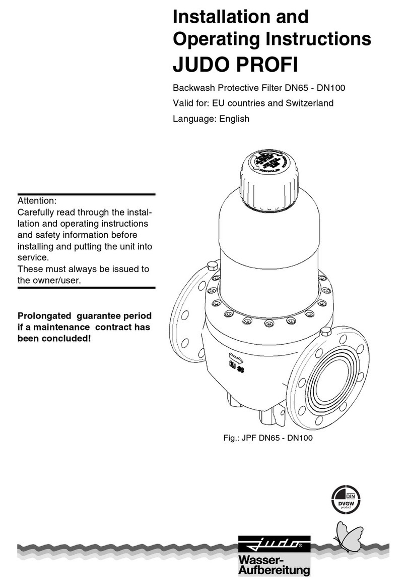 Judo PROFI JPF DN65 Installation and operating instructions