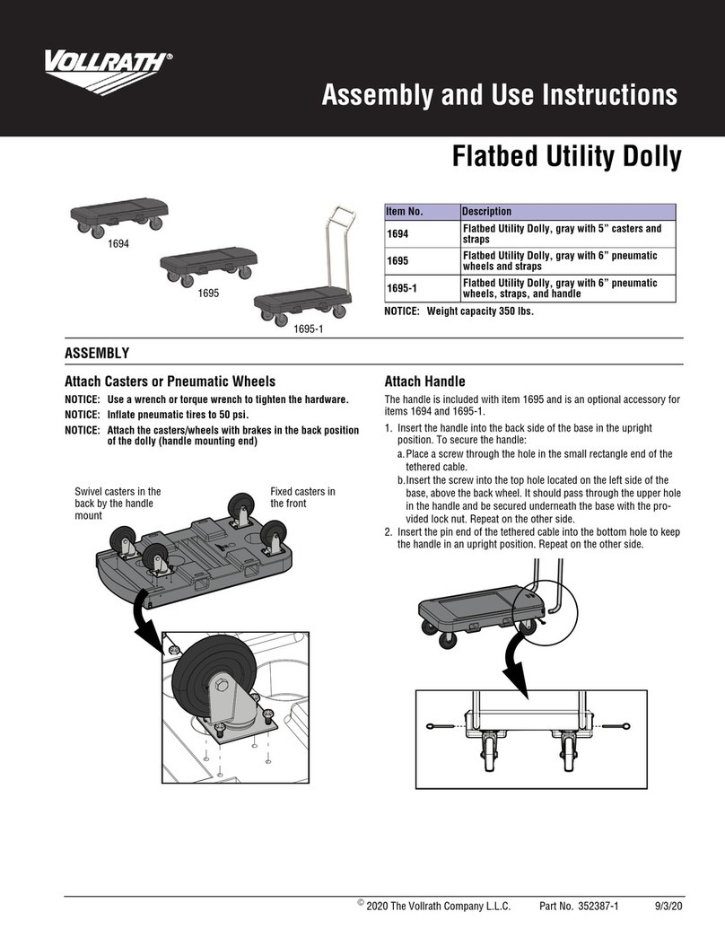 Vollrath 1694 Quick setup guide Vollrath 1694 Quick setup guide