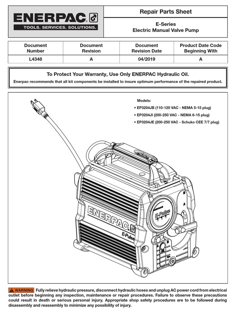 Enerpac E Series Repair Parts Sheet