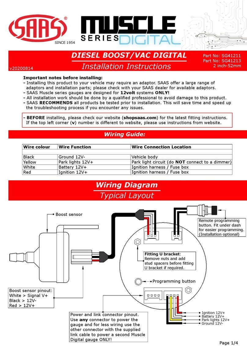 SAAS MUSCLE DIGITAL Series installation instructions